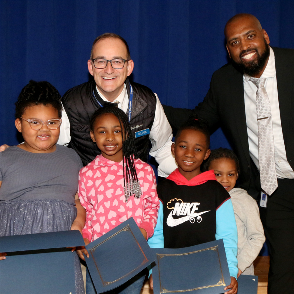  Picture of Spotlight Award winners in the Brighton Central School District.